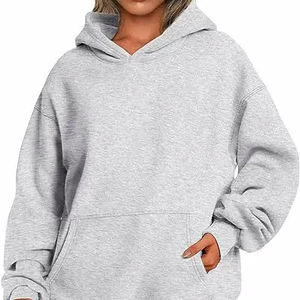 Pull-over en coton oversize pour hommes, sweat-shirt à capuche de haute qualité de grande taille Basics pour garçons - Product Image 5