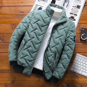 Blouson aviateur en toile avec logo personnalisé OEM pour hommes Streetwear col montant zippé à capuche mode baseball grande taille - Product Image 2