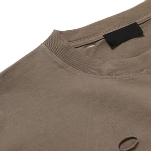 เสื้อยืดแขนสั้นสไตล์วินเทจแบบดิสเทรส ผ้าวอร์สเตด แห้งเร็ว สำหรับผู้ชาย - Product Image 3