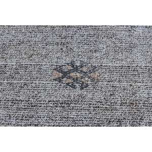 Alfombra Kilim Vintage de 3,6x7,9 pies, Alfombra Turca de Lana con Diseño de Patchwork Gris - Product Image 5