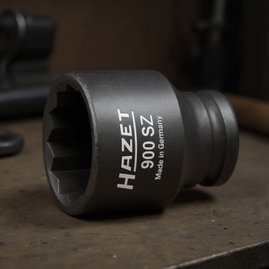 Hazet 1/2'' <b>12</b>-<b>Point</b> Square <b>Socket</b> with Traction Profile and Borehole - Product Image 3