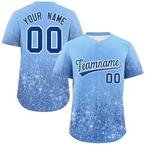 Dernier maillot de baseball imprimé boutonné Sports maillot de baseball numéro de nom cousu personnalisé pour hommes - Product Image 6