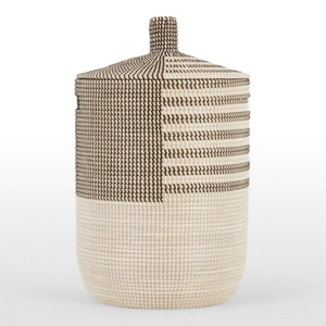 Seagrass <b>Basket</b> with Lid Laundry <b>Gift</b> Toys <b>Basket</b> Handwoven Straws Home Organizer Clothes Tall Storage Box - Product Image 1