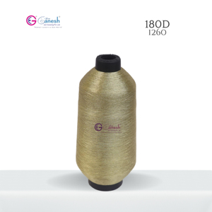 High Tenacity 1260 Metallic <b>Polyester</b> <b>Yarn</b> Jari Kasab Embroidery Jari with <b>100</b>% <b>Polyester</b> Material - Product Image 2