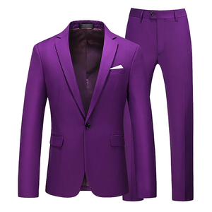 Trajes de Negocios Azul Cielo para Hombre, Corte Entallado, Tallas Grandes, Conjunto de Blazer Sólido, Diseño Personalizado, Cierre de Botones, Alta Calidad, Transpirable, Bangladesh - Product Image 2