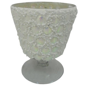 Pot de bougie givré de sable votif de lumière en verre de qualité supérieure pour la décoration de maison et de table faite à la main en vrac - Product Image 4
