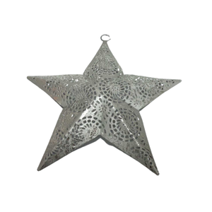 Medium Size Iron <b>Hanging</b> <b>Star</b> Silver Foil Color Wall <b>Hanging</b> for Home and Christmas Decoration Wholesale in Bulk - Product Image 3