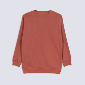 Sudadera Unisex de Cuello Redondo, Color Sólido, Tejida, Corte Regular, Informal, Manga Larga, Beige - Product Image 4