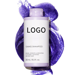 Shampoo éclaircissant <span class=keywords><strong>naturel</strong></span> végétalien OEM/ODM, shampooing tonifiant violet pour cheveux clairsemés, mèches et cheveux gris - Product Image 1