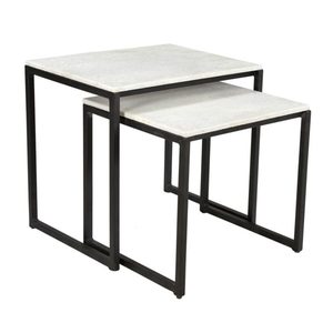 Mesa Esquinera de 3 Niveles de Buena Calidad para Sala de Estar o Dormitorio, Mueble Decorativo, Mesa de Centro con Marco Dorado, Mesa Auxiliar - Product Image 3