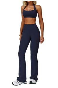 ชุดโยคะแบบใหม่ ดีไซน์เซ็กซี่โชว์หลัง พร้อมโลโก้ด้านหน้า เนื้อผ้านุ่มสบาย ระบายอากาศได้ดี กางเกงรัดรูป แห้งเร็ว เหมาะสำหรับออกกำลังกายและเล่นกีฬา - Product Image 2