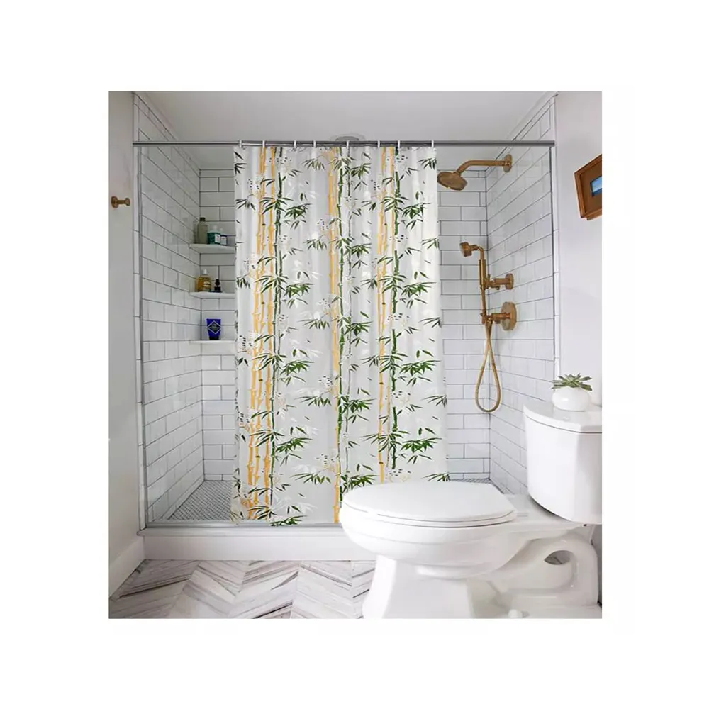 New Design High Quality Custom Printed Shower Curtain at Wholesale Price