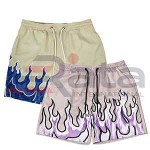 2023 été hommes Gym Running Shorts séchage rapide maille respirant Baggy plage Style décontracté avec motif solide imprimé numérique - Product Image 3