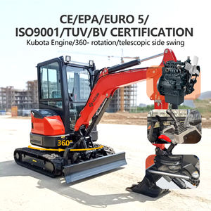 Excavator Mini LEZUM 2 2.2 2.5 Ton Boom Side Swing Extendable Tracks Mesin Diesel Laidong untuk Dijual dengan Kabin - Product Image 5