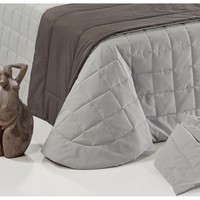 Couette légère Made in Italy, 100% coton, couleur unie, douce, 180x260 cm, qualité durable 300 fils, également disponible en marque privée