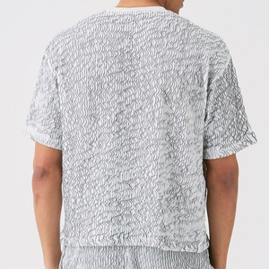 ชุดเซ็ตสองชิ้นผู้ชายฤดูร้อนปี 2025 ผ้าเนื้อหนา 100% ผ้าฝ้าย แบรนด์เสื้อผ้า กางเกงขาสั้น รับผลิตแบบ OEM ODM พร้อมบริการสกรีนโลโก้ตามสั่ง - Product Image 4