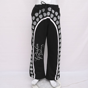Embroidery Wide <b>Flare</b> Pants Joggers Vintage sports Running Oversized Baggy Print Track Reflective Windbreaker breathable Pants - Product Image 3