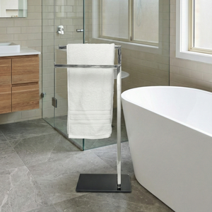 Toallero de Hierro Fundido Cromado de 2 Barras MIT Housewares, Mueble de Almacenamiento para el Hogar, Venta al por Mayor OEM para Uso Doméstico - Product Image 6