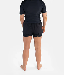 Pantalones cortos y mallas con pechera para gimnasio de talla corta para mujeres y hombres jóvenes, ropa de entrenamiento de talla grande para personas de baja estatura - Product Image 4