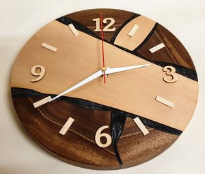 RELOJ DE PARED EPOXY HOUS Reloj de pared epoxi de resina de madera de la mejor calidad Reloj de pared epoxi de resina de madera hecho a mano Reloj de pared entero - Product Image 4