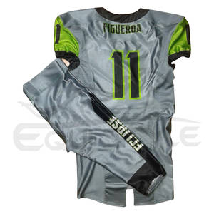 Ensembles d'uniformes de football américain en gros, grande taille, maillots en maille de polyester à séchage rapide, shorts, logo personnalisé, ensemble d'uniformes de sport pour athlètes - Product Image 2