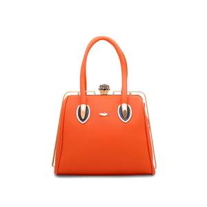 Lujoso Mini bolso naranja P35827 Casual estilo de mano coreano señora marco patrón impreso borla decoración manejado Mini bolso de mano - Product Image 1