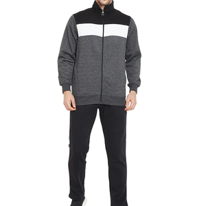 "<b>Mens</b> Grey and Black Tracksuit Set Full Zip Sweatshirt with Jogger <b>Pants</b> Casual Fitness Outfit Soft and Stylish <b>Loungewear</b>" - Product Image 6