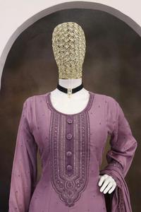 Vestido Anarkali largo de calidad premium con trabajo bordado Nueva moda Traje de boda y fiesta de verano Exportación mundial - Product Image 3