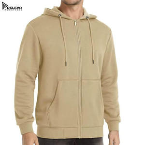 Nouveau sweat à capuche zippé pour homme, couleur chair, sweat à capuche pour homme, 100% coton, polaire, sweat à capuche zippé pour homme, prix bas - Product Image 1