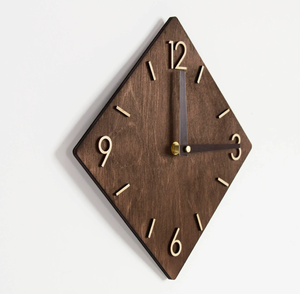 Horloge murale en bois décoration Quartz muet Simple cadeau forme carrée horloge murale meilleure qualité horloge murale - Product Image 2