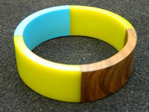 Pulsera de resina apilable Simple geométrica de diamante brillante colorido para mujer europea americana brazaletes de moda de fábrica directa - Product Image 3