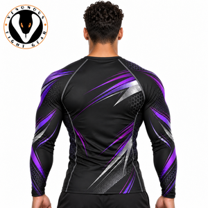 Rashguard pour homme, antibactérien, séchage rapide, écologique, respirant, tissu extensible, style athlétique, mouvements flexibles - Product Image 3