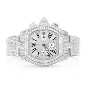 Moissanite Quartz <b>Watch</b> Full Crystal Case Stainless Steel Limited Edition <b>for</b> Out - Product Image 1