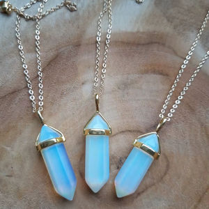 ทำด้วยมือจี้โอปอลสร้อยคอทองคำยาวเครื่องประดับอัญมณีคริสตัลธรรมชาติของขวัญเครื่องประดับรักษา Boho - Product Image 1