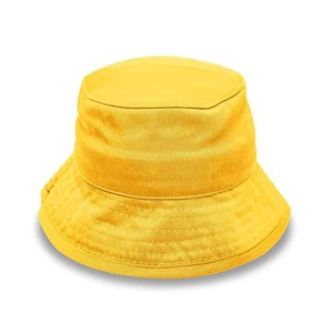 Color amarillo en blanco gorra redondeada sombrero de cubo para montar a caballo 100% algodón sombrilla Unisex al aire libre transpirable sombreros al por mayor - Product Image 1