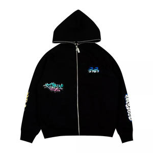 Sweat à capuche personnalisé pour hommes, populaire, vierge, personnalisé, graphique, plein visage, fermeture éclair, solide, automne - Product Image 2