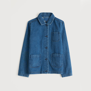 Chaquetas vaqueras sueltas hechas en fábrica a precio bajo para mujer, chaqueta con cuello vuelto para mujer, Chaquetas vaqueras de la mejor calidad para mujer - Product Image 1