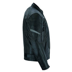 Blouson en cuir pour moto avec des matériaux de qualité supérieure, coutures solides, doublure confortable, ajustement réglable pour la conduite quotidienne - Product Image 4