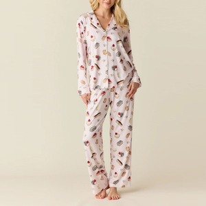 Bamboo Cotton Womens Pajamas Organic Women's Sleepwear Custom Print Winter Loungewear Women Sets Eco Friendly <strong>Night</strong> Wear - Product Image 2