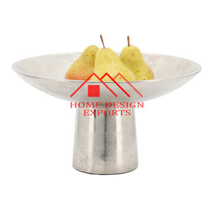 Cuenco de frutas de aluminio con Pedestal de Venta caliente, cuenco de frutas con Pedestal de oro antiguo de Metal de alta calidad para decoración de centros de mesa - Product Image 2