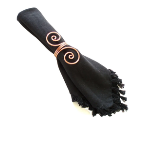 ที่ใส่แหวนผ้าเช็ดปากทองแดงทรงสี่เหลี่ยมสำหรับตกแต่งโต๊ะ - Product Image 4