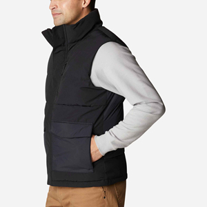 Logotipo personalizado de invierno de cuello alto acolchado chaleco acolchado para hombres y mujeres transpirable cremallera sin mangas diseño Reversible impermeable - Product Image 2