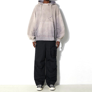 Sudadera con capucha para hombre, lavada, con efecto descolorido por el sol, manga larga, estilo casual para la calle, comodidad, calidez y uso diario informal - Product Image 6