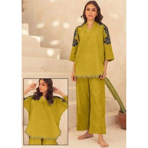 Traje de Dos Piezas con Corte Ondulado y Estampado para Mujer - Product Image 1
