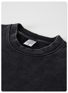 Sweat-shirt ras du cou vintage lavé pour hommes 440gsm Sweat-shirt de haute qualité Stone Washed 440 Gsm Blank Oversized jumper - Product Image 2