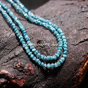 À la mode de qualité AAA diamant bleu perles brutes non coupées fabrication de bijoux faits à la main artisanat-diamant bleu naturel en gros perles en vrac brins - Product Image 3