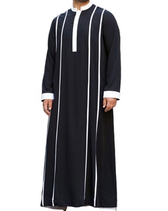 Túnica Musulmana en Oferta, Thobe Islámico para Hombre Árabe, Ropa Islámica Masculina, Ropa Musulmana para Hombre Más Vendida, Túnica de Color Sólido - Product Image 6