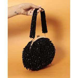 Fancy <b>Square</b> Half Moon Crystal Acrylic Classic Casual Pearl Fashion Clutch Purse Women Party Evening Handbag Elegant - Product Image 5