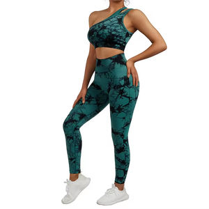 Ensemble de yoga respirant pour femmes, deux pièces, leggings, vêtements de fitness, couleur personnalisée, logo avant, jupe-short de haute qualité, rouge, vente en gros - Product Image 3
