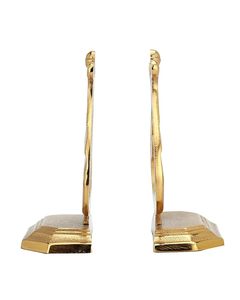 Serre-livres abstrait pour tenir des livres Serre-livres en laiton et décoratif pour la décoration de table d'étude de bibliothèque de bureau à domicile (or) lot de 2 - Product Image 2